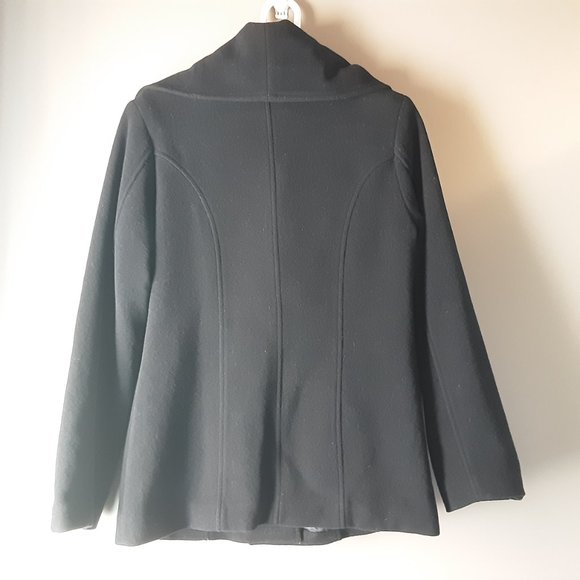 Laura Wool Cashmere Black Winter Pea Coat | S - Picture 9 of 16